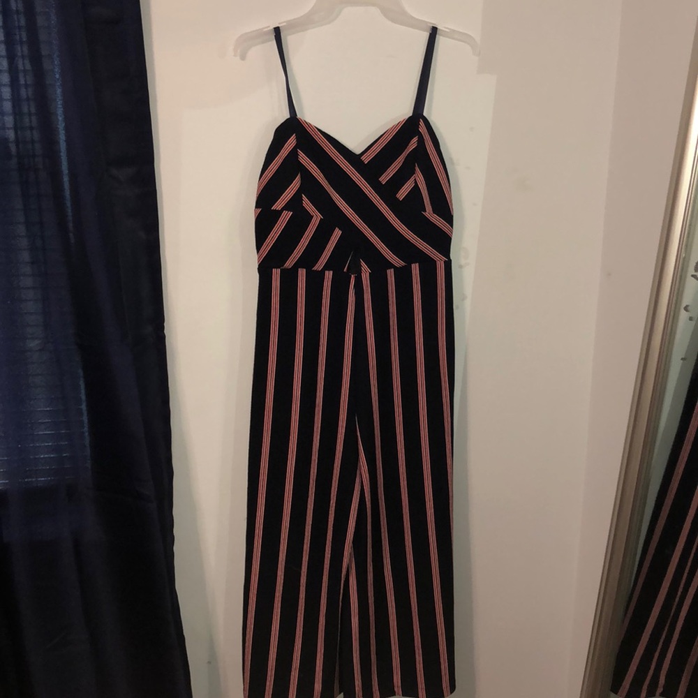 RED AND BLUE “SEE YOU MONDAY” JUMPSUIT